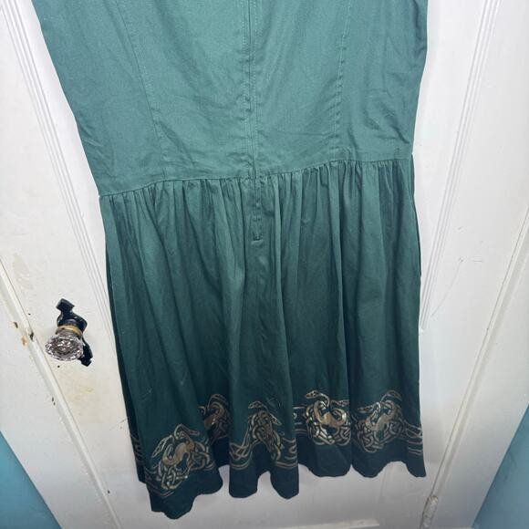 Her Universe Exclusive Marvel Loki Dress Green Gold Superhero Cosplay Pockets L - Picture 14 of 14